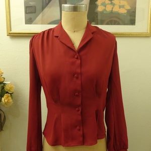 At Once Vintage Long Sleeve Button Down Blouse Top